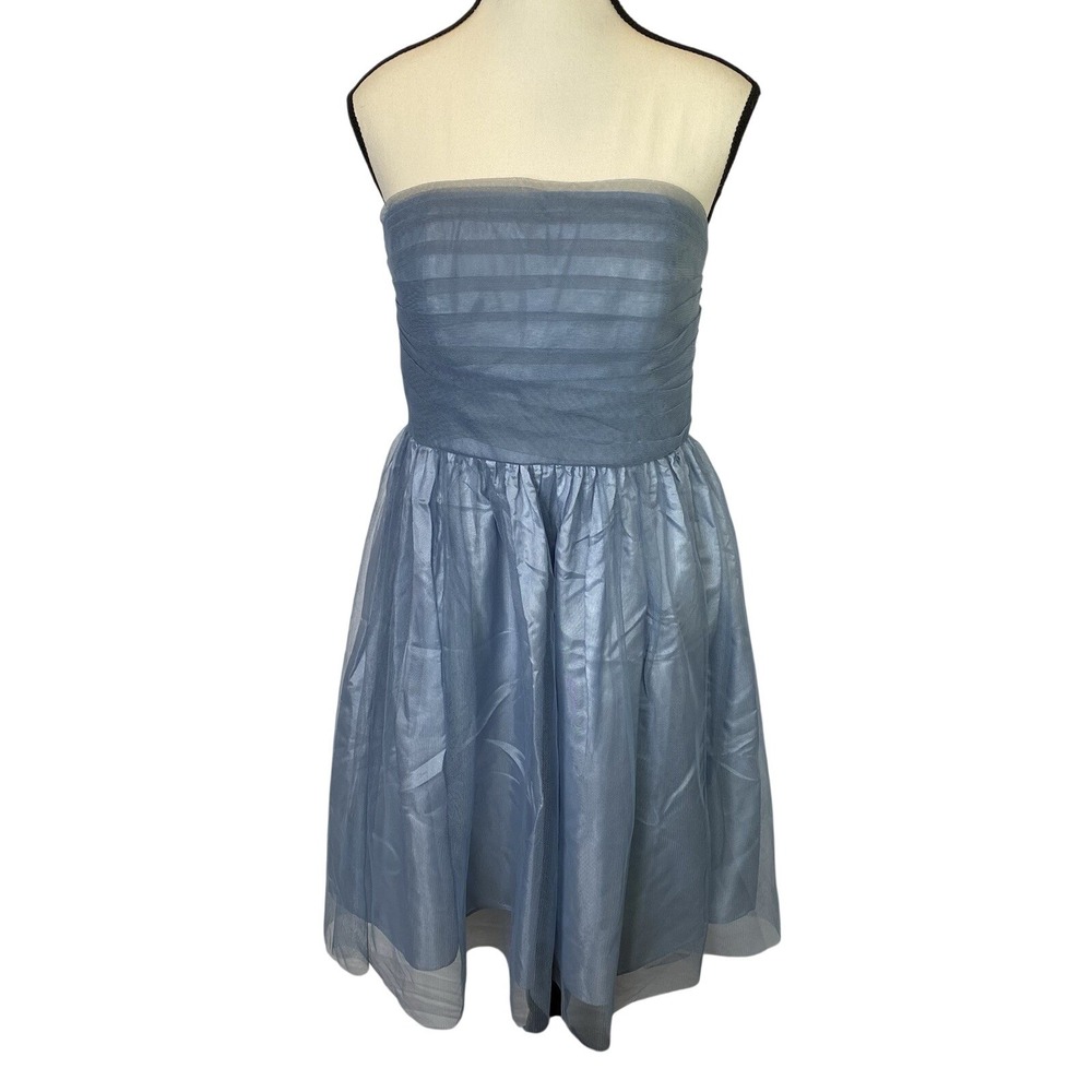 Donna Morgan Strapless Kaylin Tulle Dress Size 8 Fit & Flare Formal Party Prom